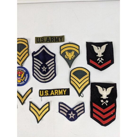 US Army US Navy Rank Insignia Patch Lot of 18+ Military Militaria Officers - Picture 4 of 10